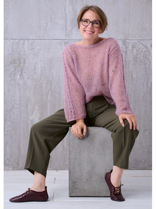 LUNA SWEATER Natural Superkid Tweed von Lana Grossa