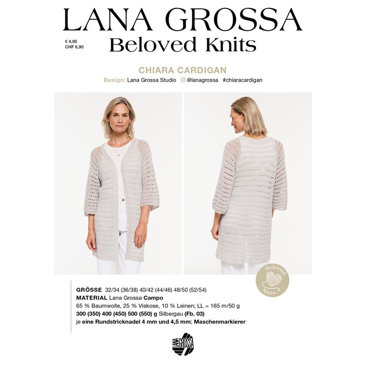 CHIARA CARDIGAN - Beloved Knits No. 3 - von Lana Grossa