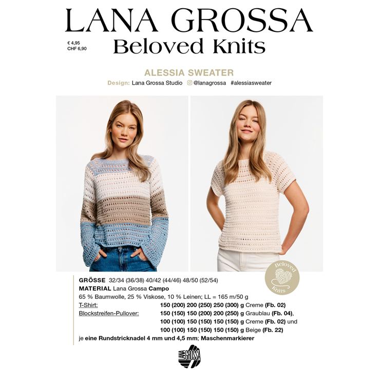 ALESSIA SWEATER - Beloved Knits No. 3 von Lana Grossa