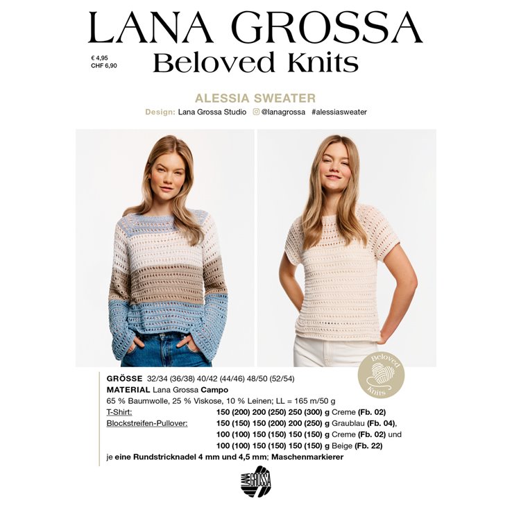 ALESSIA SWEATER - Beloved Knits No. 3 - von Lana Grossa