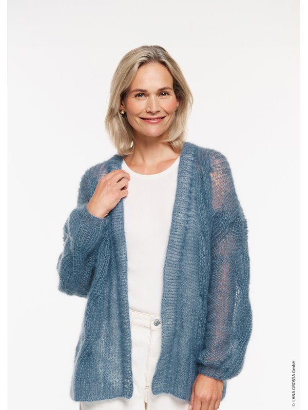 NICOLETTA CARDIGAN Silkhair von Lana Grossa