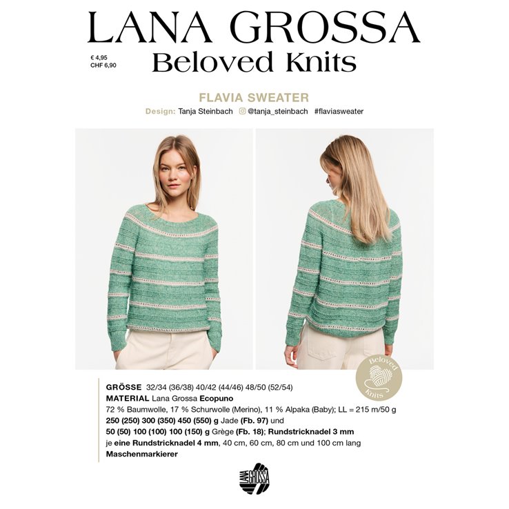 FLAVIA SWEATER - Beloved Knits No. 3 - von Lana Grossa