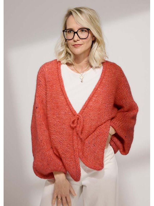 LETTER SWEATER Soffio & Natural Superkid Tweed von Lana Grossa