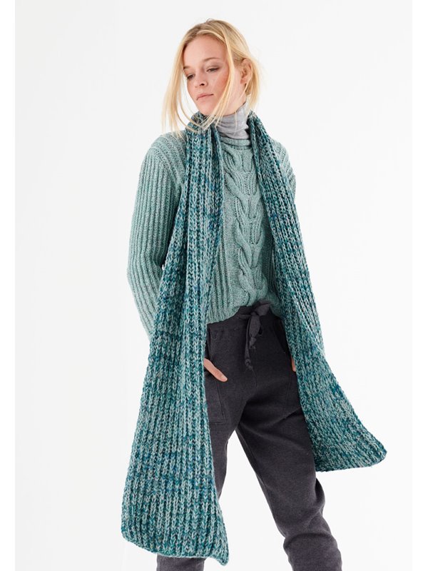 SCHAL IM PATENTMUSTER Smokey/Only Tweed von Lana Grossa