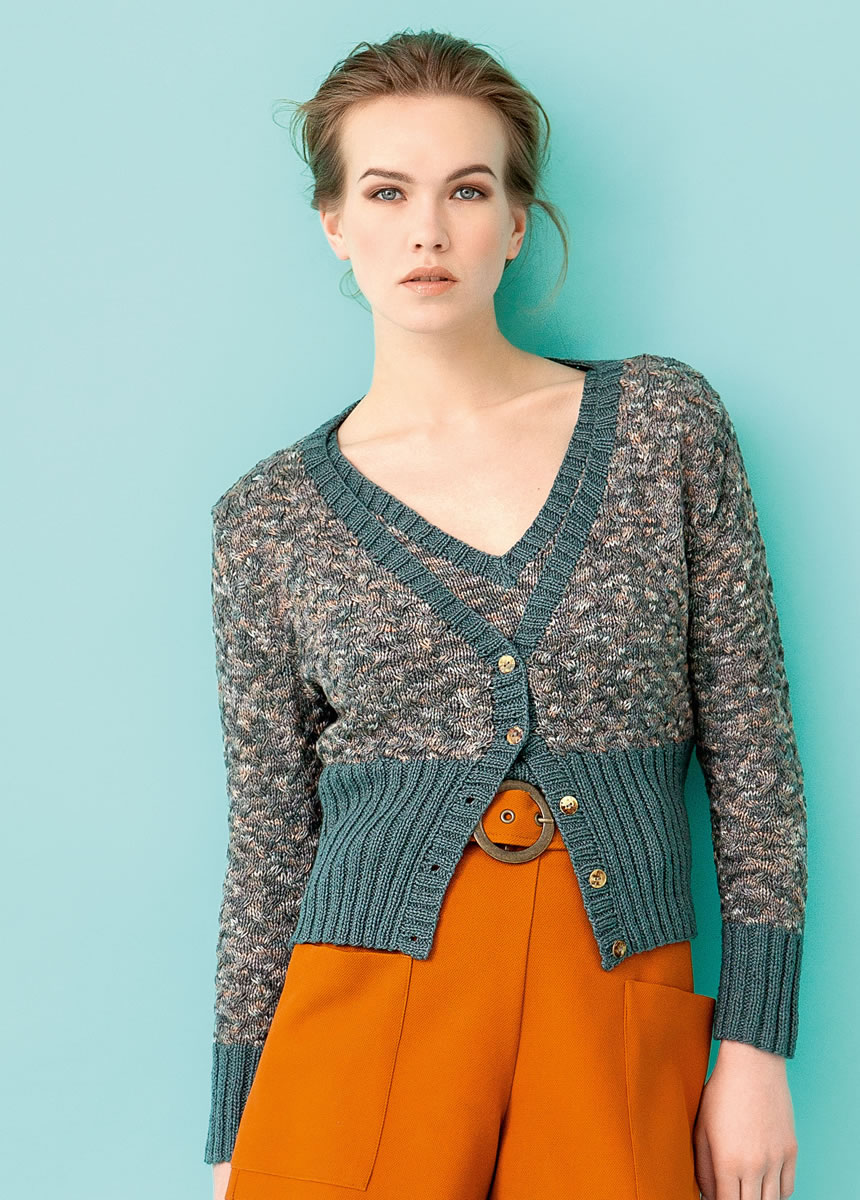 ZOPF-JACKE Linarte Color/Linarte von Lana Grossa