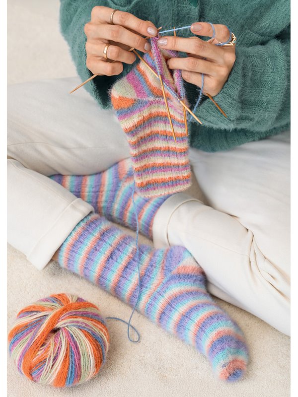 Lana Grossa BASIC-SOCKEN Cosy Socks Soft Stripes