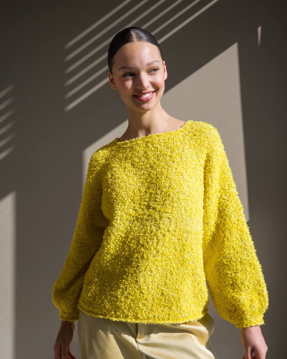 TOP-DOWN PULLOVER Frizzante von Lana Grossa