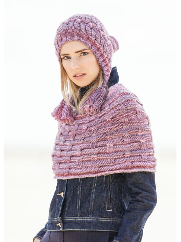 Lana Grossa SCHULTERWÄRMER MIT HEBEMASCHENMUSTER Gomitolo Merino