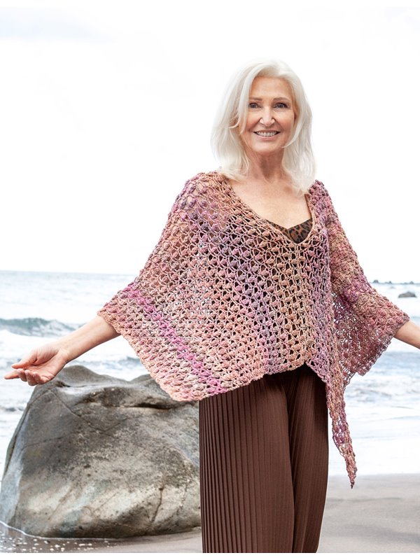 PONCHO Gomitolo Summer Tweed von Lana Grossa
