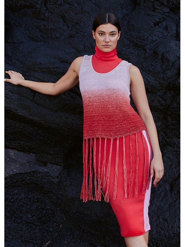 Lana Grossa TOP MIT FRANSEN Gomitolo Sole