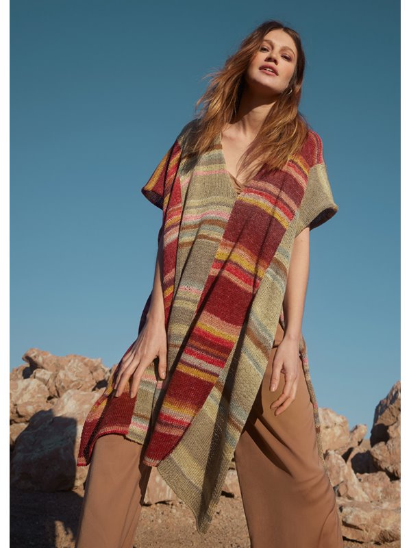 PONCHO ODER PAREO Gomitolo Lino von Lana Grossa