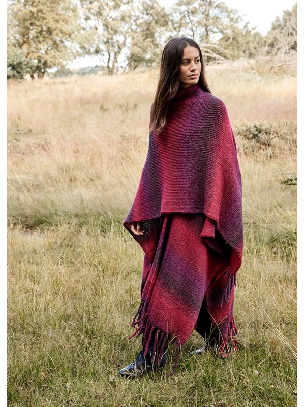 PONCHO GLATT-RECHTS-PATENT Gomitolo Versione von Lana Grossa