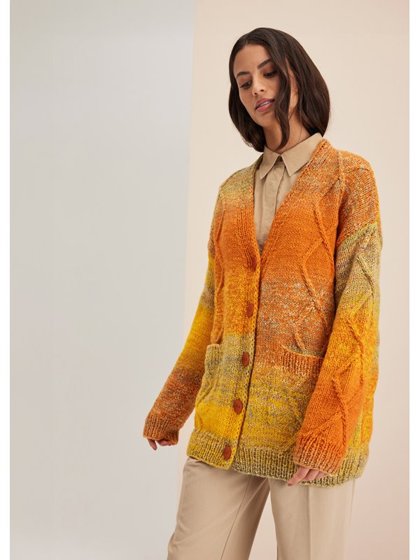 JACKE MIT ZOPF Gomitolo Fusione von Lana Grossa