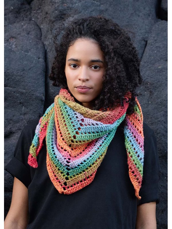 2-KNÄUEL-HÄKEL-DREIECKSTUCH Cotonella von Lana Grossa