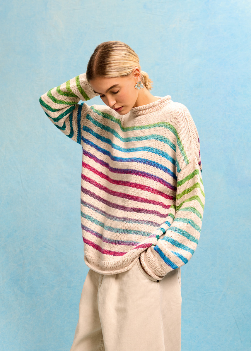 STREIFEN-PULLOVER Cotonella von Lana Grossa