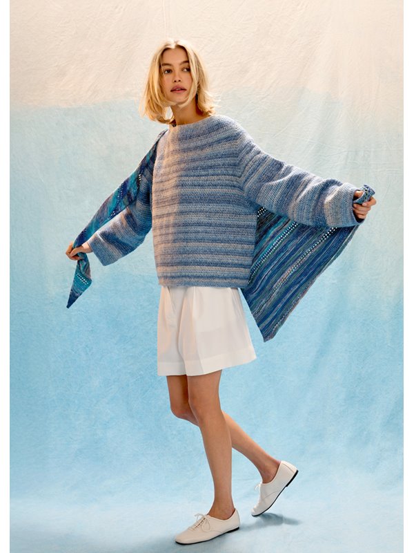 Lana Grossa HÄKEL-PULLOVER TOP-DOWN Gomitolo Mambo