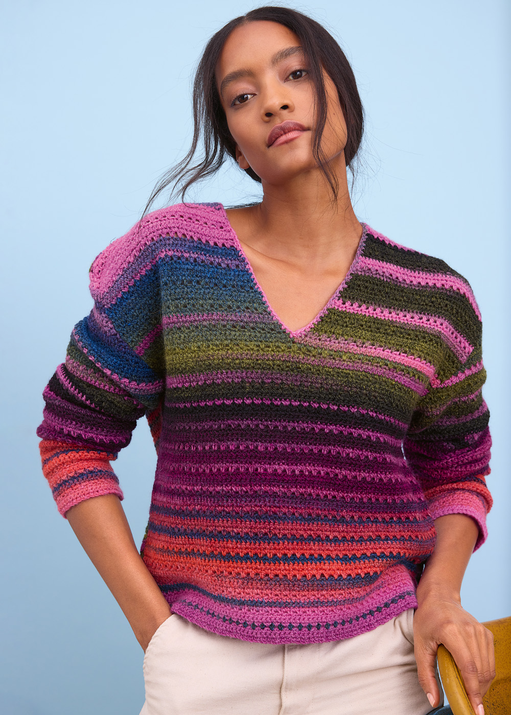 HÄKEL-V-PULLOVER Gomitolo Modo von Lana Grossa