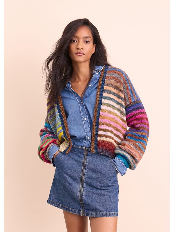 Lana Grossa STREIFENCARDIGAN Candy
