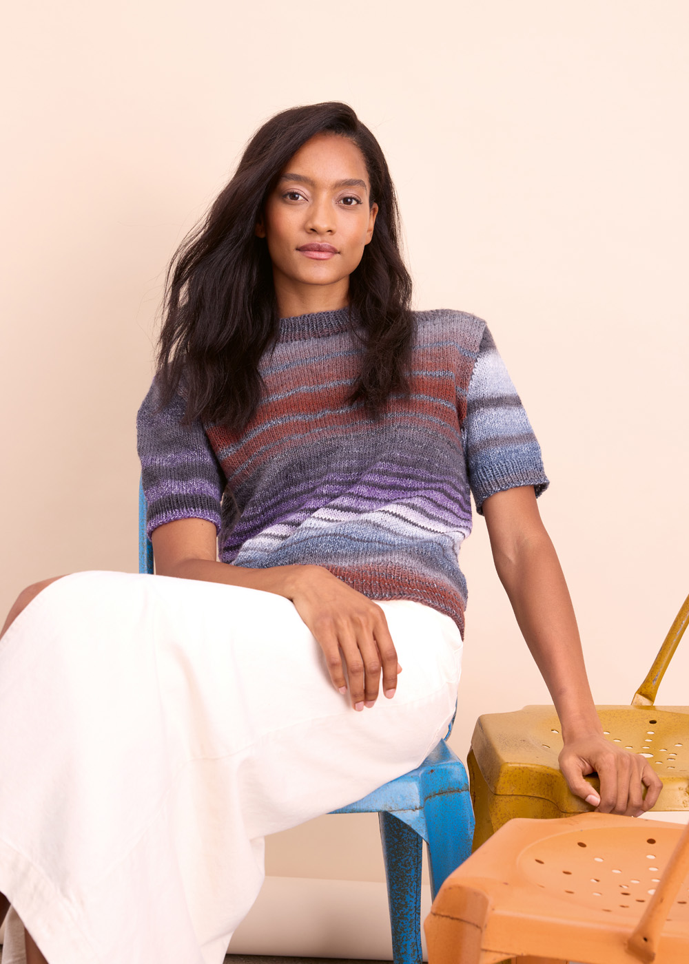 KURZARM-PULLOVER TOP-DOWN Gomitolo Modo von Lana Grossa