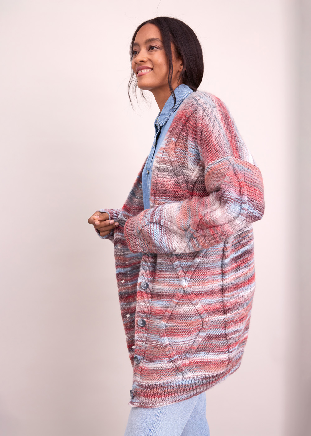 JACKE MIT RAUTE TOP-DOWN Gomitolo Disegno von Lana Grossa