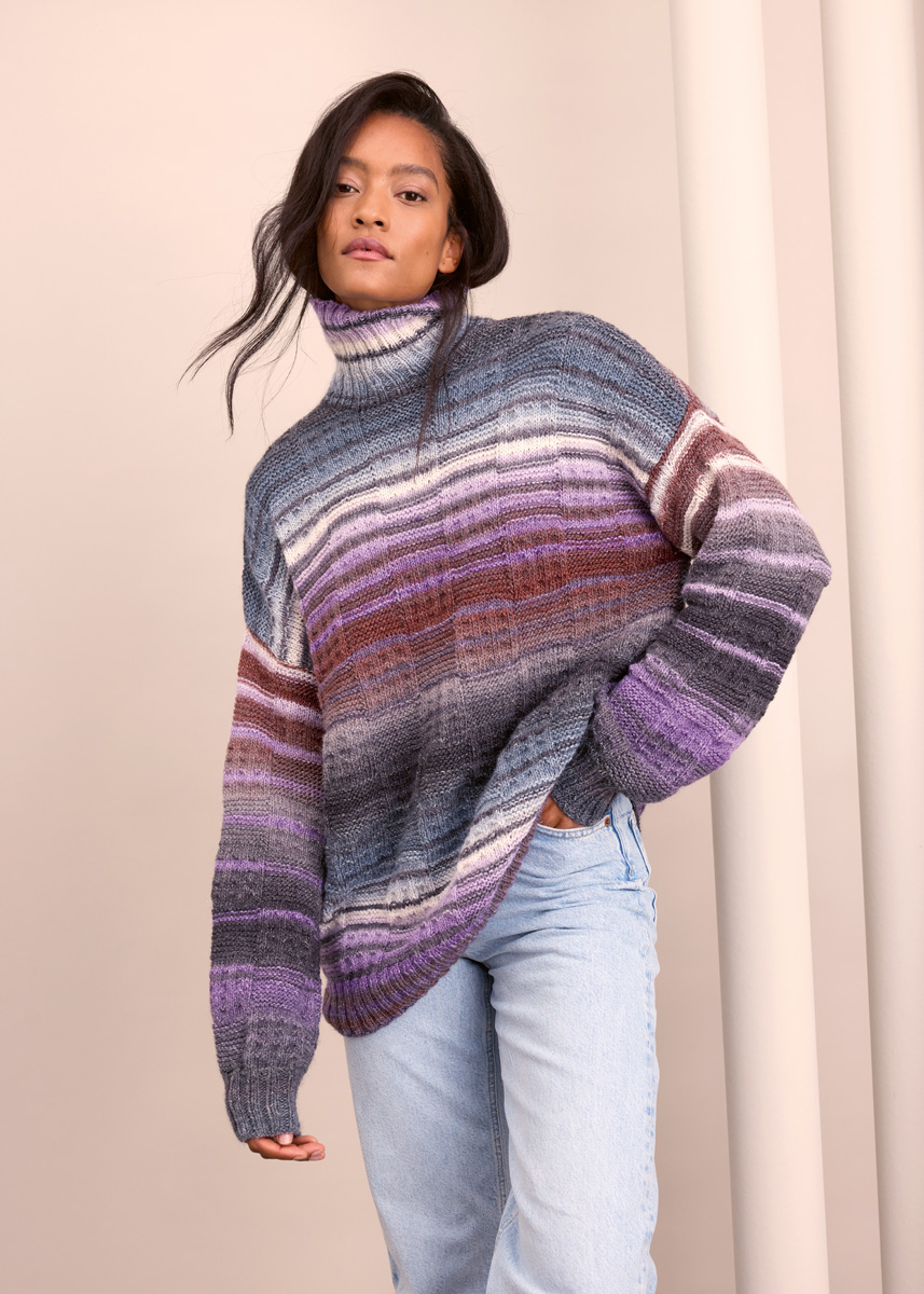 ROLLKRAGEN-PULLOVER OVERSIZED Gomitolo Gala von Lana Grossa