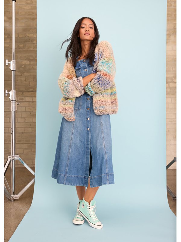 Lana Grossa CARDIGAN TOP-DOWN Candy & Pelliccia