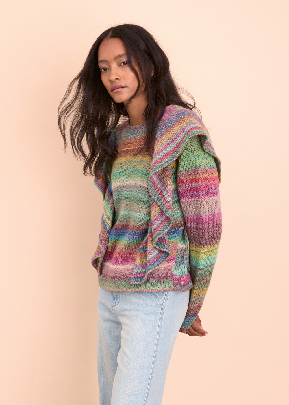 PULLOVER MIT RÜSCHEN Gomitolo Intenso von Lana Grossa