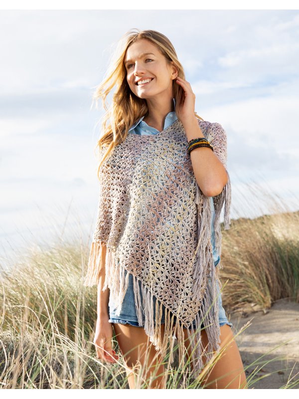 PONCHO Gomitolo Summer Tweed von Lana Grossa