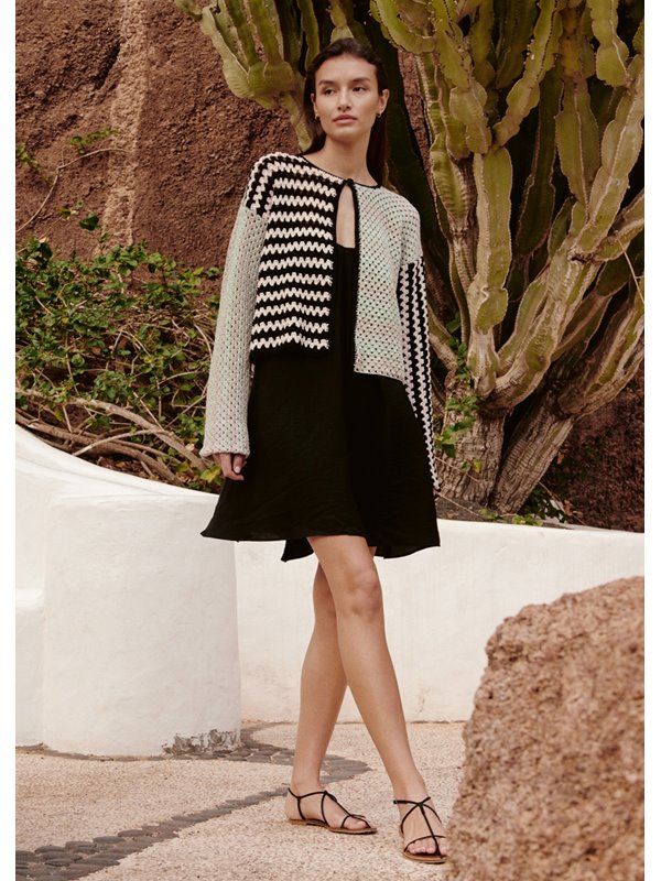 CARDIGAN Solo Lino & Solo Lino Print von Lana Grossa