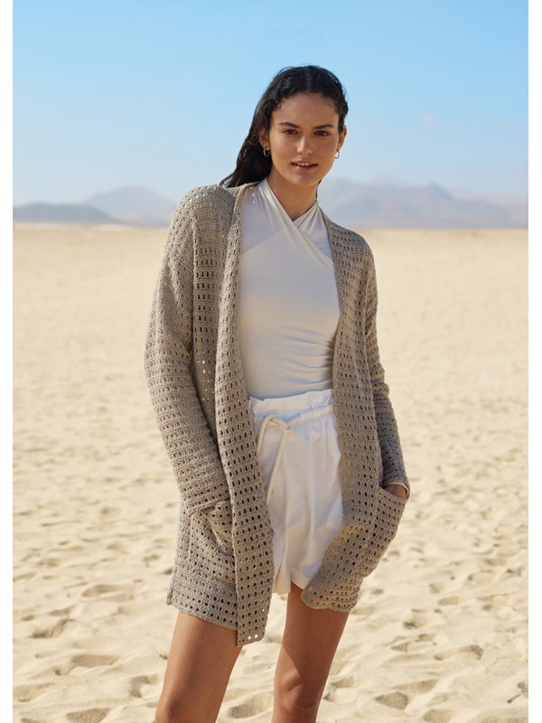 CARDIGAN IM STÄBCHENLOCHMUSTER Linissimo von Lana Grossa