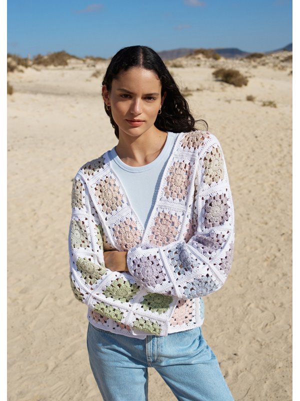 JACKE AUS QUADRATISCHEN MOTIVEN Promessa & Cotonella von Lana Grossa