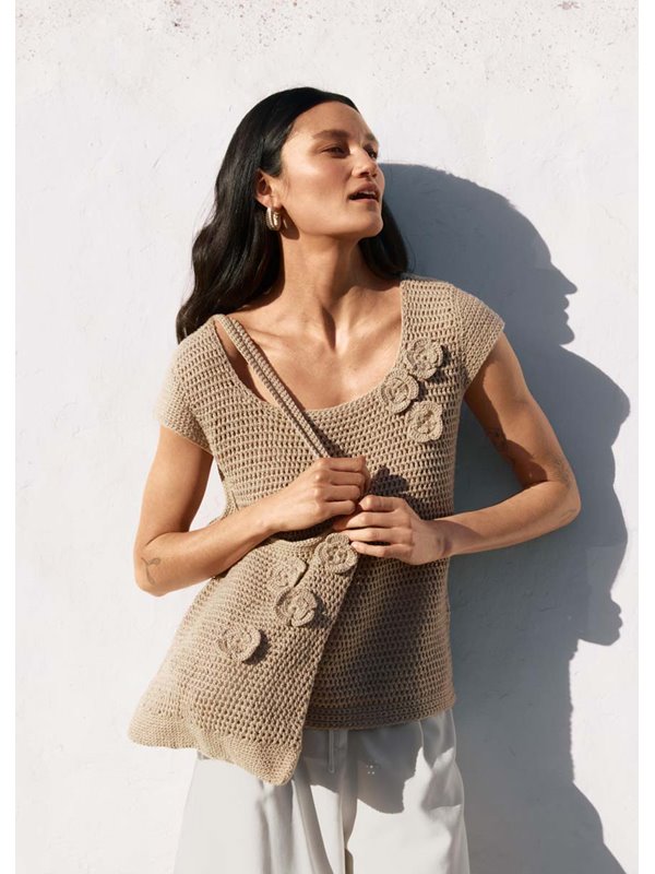 Lana Grossa TASCHE IN VERSETZTEN STÄBCHEN Alta Moda Cotolana