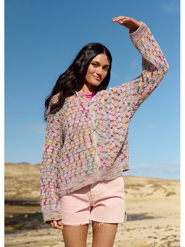 HOODIE IM STÄBCHENMUSTER Torto von Lana Grossa