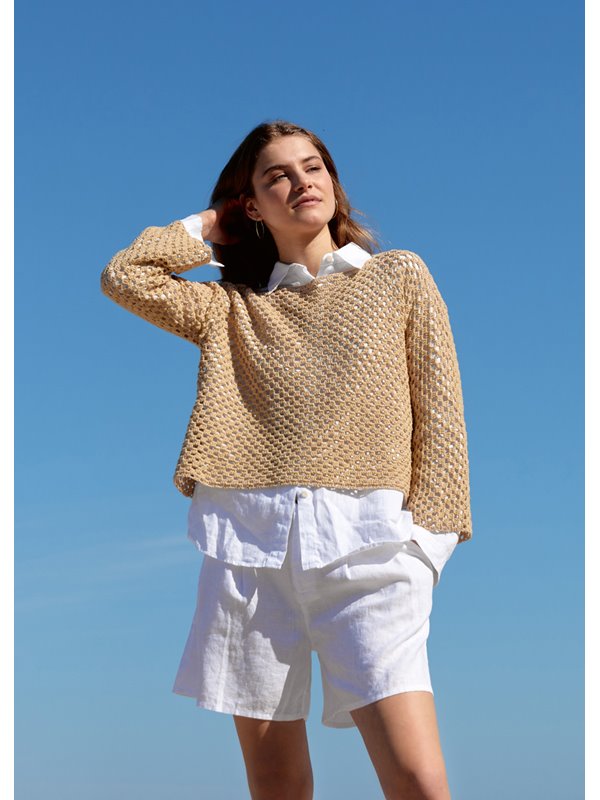 Lana Grossa T-PULLI IM GITTERMUSTER Setapura