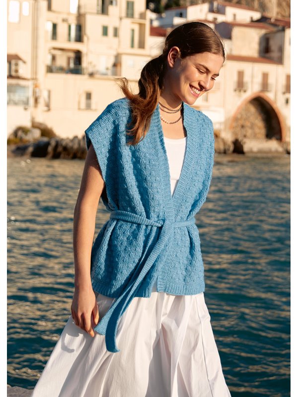 Lana Grossa WESTE IM STÄBCHENSTRUKTURMUSTER Ecopuno