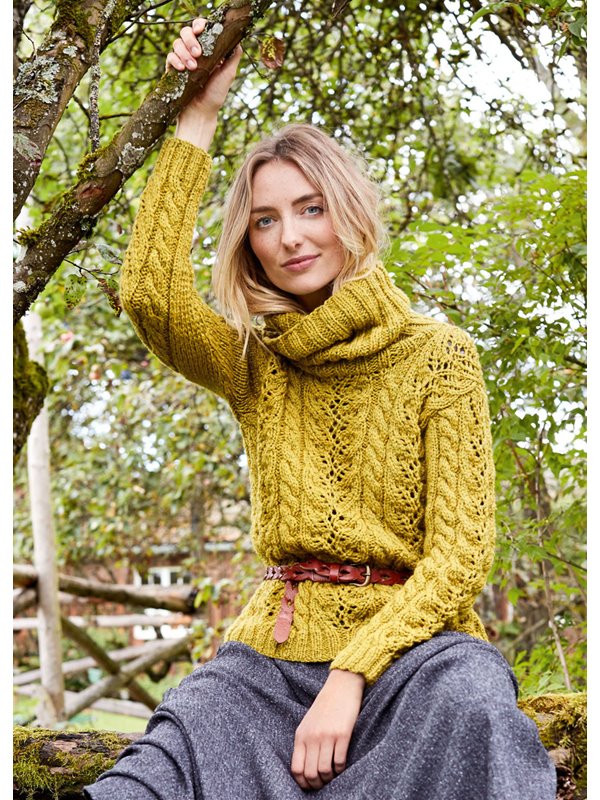 PULLOVER IM ZOPF-LOCHMUSTER Landlust Merino 120 von Lana Grossa
