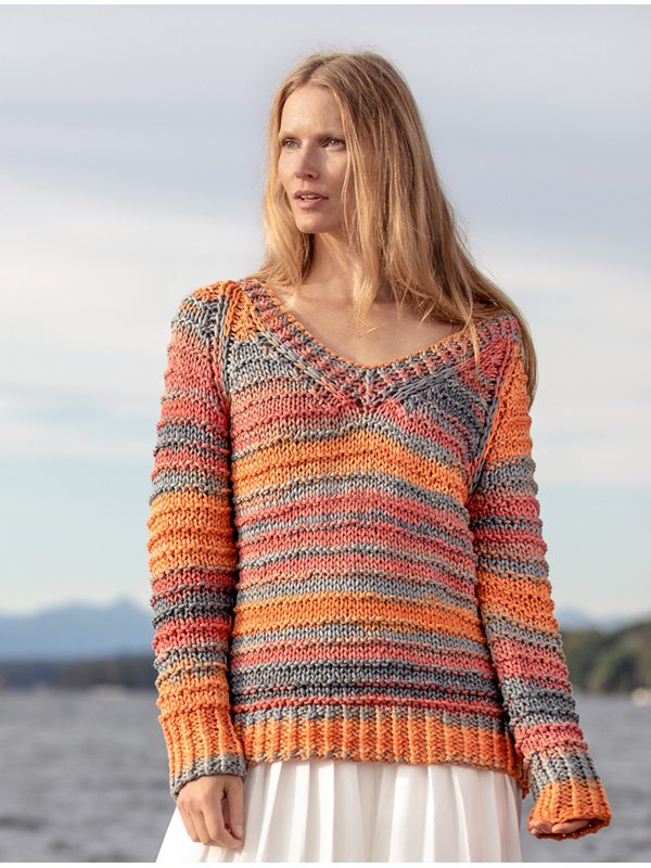 PULLOVER About Berlin Bulky Print von Lana Grossa