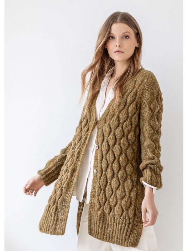 LONGJACKE IM BLATTMUSTER Nuvoletta von Lana Grossa