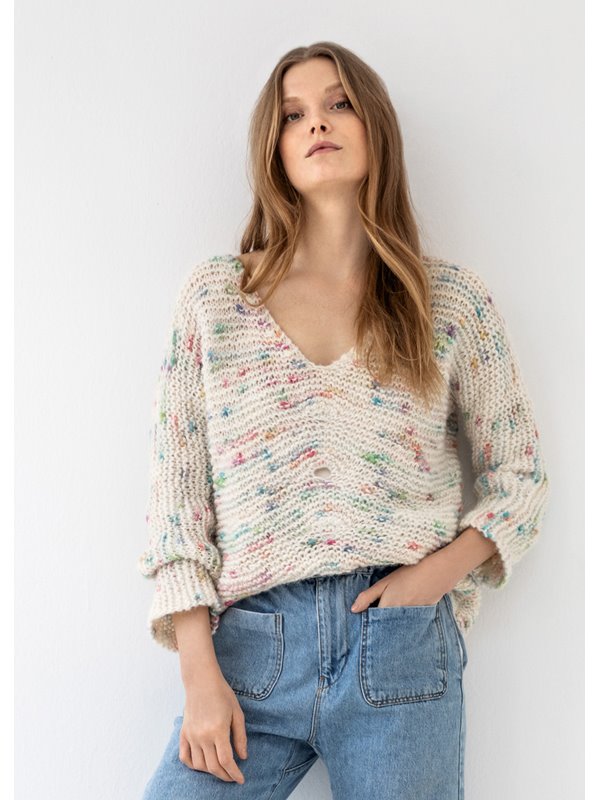 KIMONOPULLOVER KRAUS RECHTS Lala Berlin Lovely Cotton Inserto von Lana Grossa
