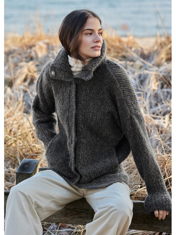 JACKE MIT STEHKRAGEN Alpaca Moda von Lana Grossa