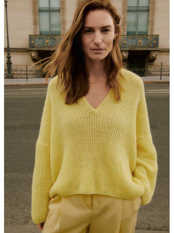 HALBPATENT-V-PULLOVER Puno Luce von Lana Grossa