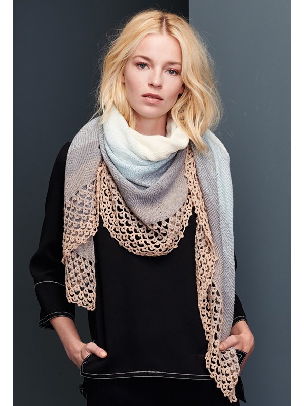 RUNDTUCH MIT HÄKELKANTE Twisted Cashmerino von Lana Grossa