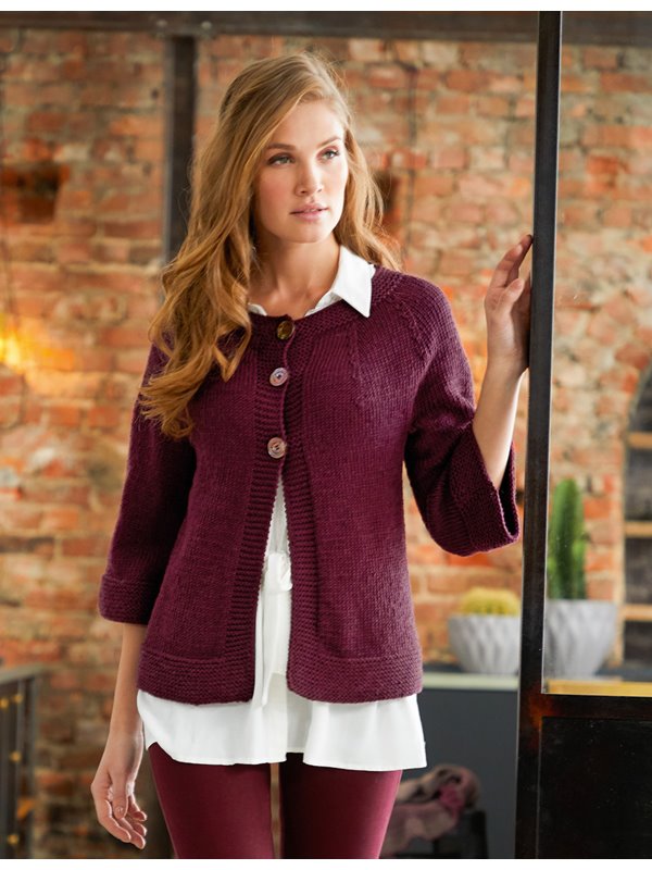 KURZE JACKE MIT HALBARM BINGO Melange (GOTS) von Lana Grossa