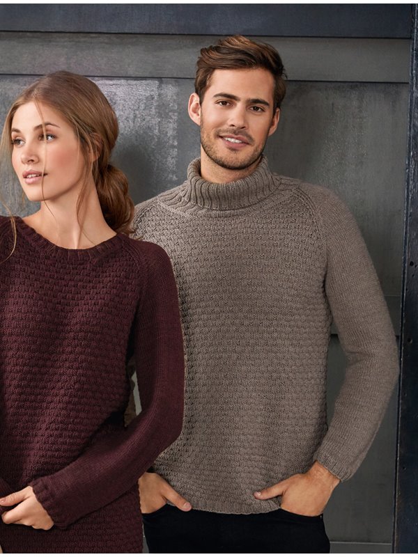 HERREN-RAGLANPULLOVER Cool Wool Melange von Lana Grossa