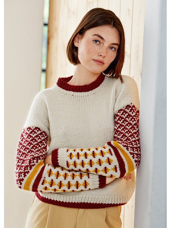 PULLOVER MIT JACQUARDÄRMELN Bingo von Lana Grossa