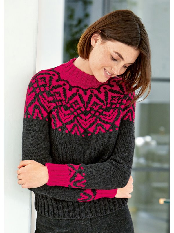 RUNDPASSENPULLOVER Cool Wool Big Melange & Cool Wool Big von Lana Grossa