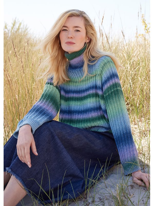 Lana Grossa TOP DOWN PULLOVER Cool Wool Big Color