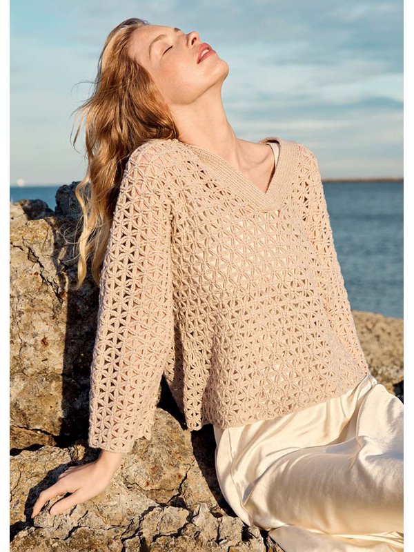 PULLOVER IM BLUME DES LEBENS-MUSTER Ecopuno von Lana Grossa