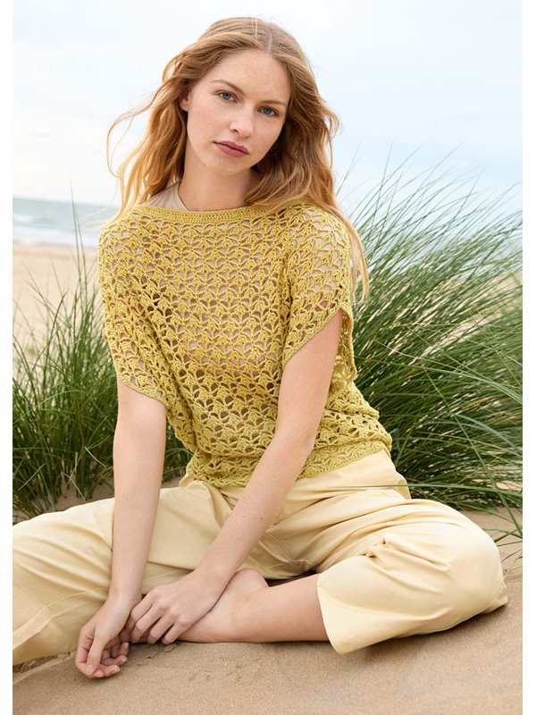 SHIRT IM SPITZENMUSTER Solo Lino von Lana Grossa