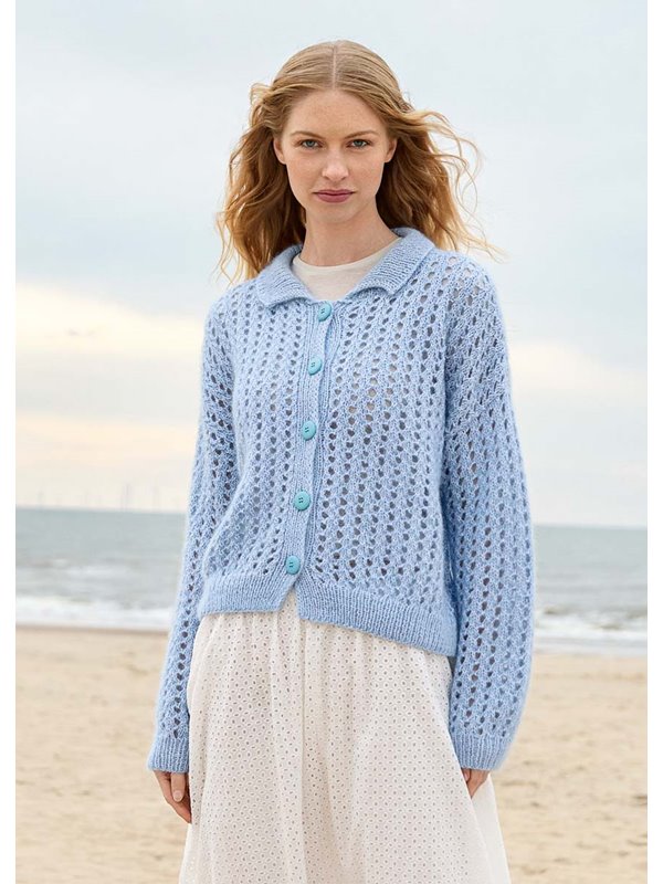 JACKE IM LOCHMUSTER Ecopuno & Silkhair von Lana Grossa